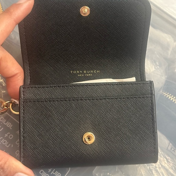 New Tory burch Emerson cardholders keychain in black - Picture 4 of 6